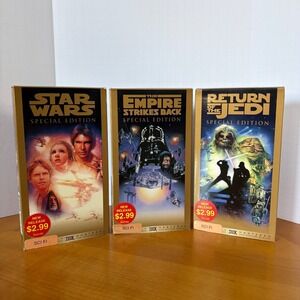 Star Wars Original Trilogy Special Edition VHS (1997) Gold Box Set THX PG Rental
